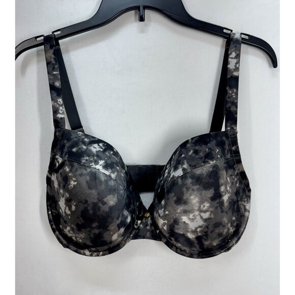 Le Mystere Other - Le Mystere Safari T Shirt Plunge Underwire Bra Womens 36H Black Gray Marbled